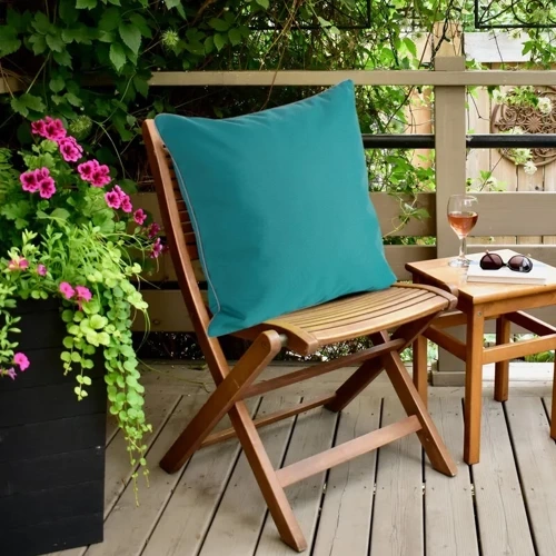 Poszewka z tkaniny wodoodpornej Garden do ogrodu i na taras Eurofirany turkusowy