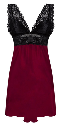 Cleo Koszulka satynowa damska DKaren - Bordo