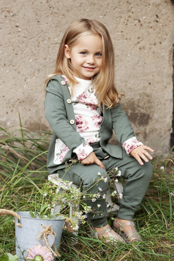 Bluza dresowa "ROSES" Makoma khaki