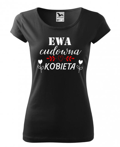 Koszulka damska "CUDOWNA KOBIETA na dzień kobiet z imieniem"  Moocha biały 