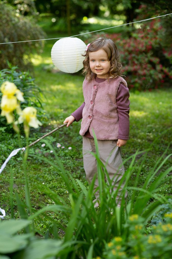 Kamizelka na guziki Julia Pinokio - róż ciemny