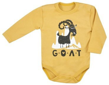 Body z długim rękawem z nadrukiem Mountains Koala - żółty