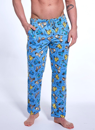 Spodnie piżamowe 691/58 Cornette niebieski