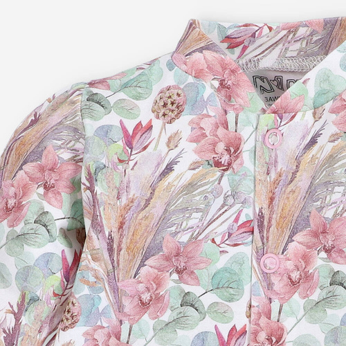 Kaftanik niemowlęcy z bawełny organicznej Magic Flowers Nini