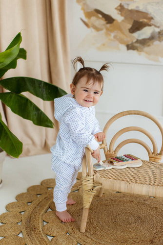 Dres welurowy "Blue Stars" Makoma niebieski 