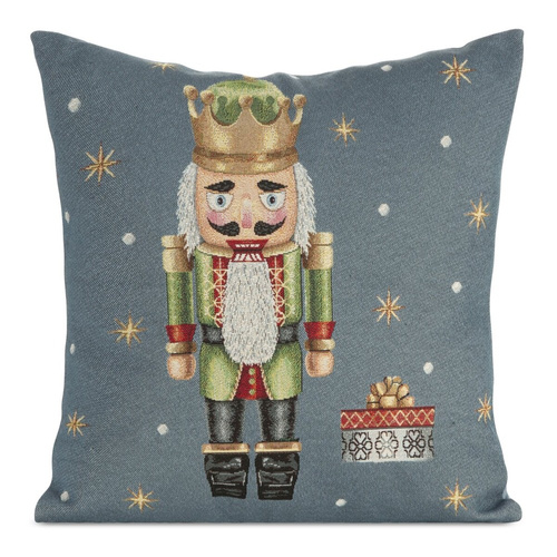 Poszewka świąteczna gobelinowa Chp 6080 Dziadek do orzechów Eurofirany popielaty  