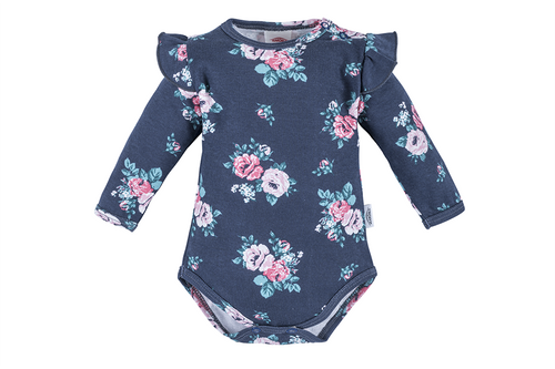 Body z długim rękawem "Rose Bonica" Makoma ciemny róż