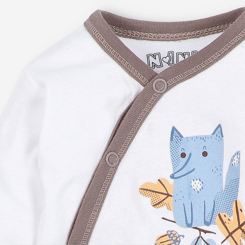 Body kopertowe z bawełny organicznej Skarby Jesieni Nini ecru