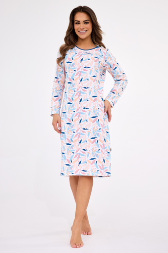 Koszula nocna damska Cornette DR 770/456 Hannah – bawełniana, długi rękaw, klasyczna