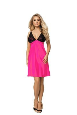 Koszulka satynowa damska Debbie DKaren - Pink