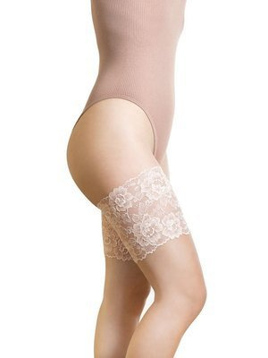 Opaska na uda koronkowa M 0009 Fiore - nude