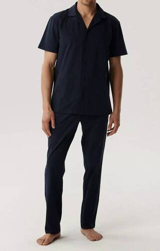 Piżama męska krótki rękaw BNMP-002 Atlantic-granatowa