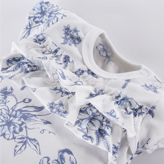 Rampers niemowlęcy Botanic Eevi - biały druk