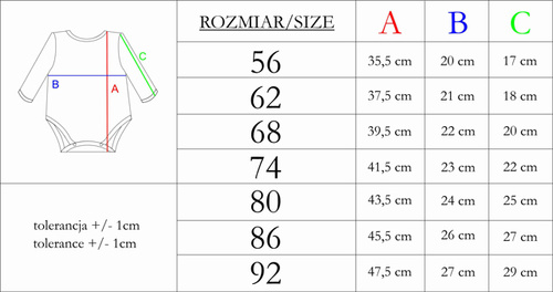 Body niemowlęce 216097 Lala Nicol – bawełniane, długi rękaw