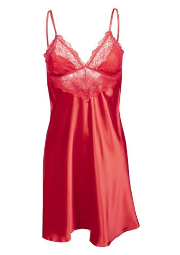 Halka satynowa Frances koszulka damska DKaren - czerwony