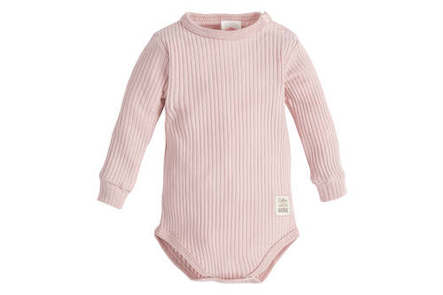 Body niemowlęce z długim rękawem "Natural Harmony" Makoma pudrowy róż 