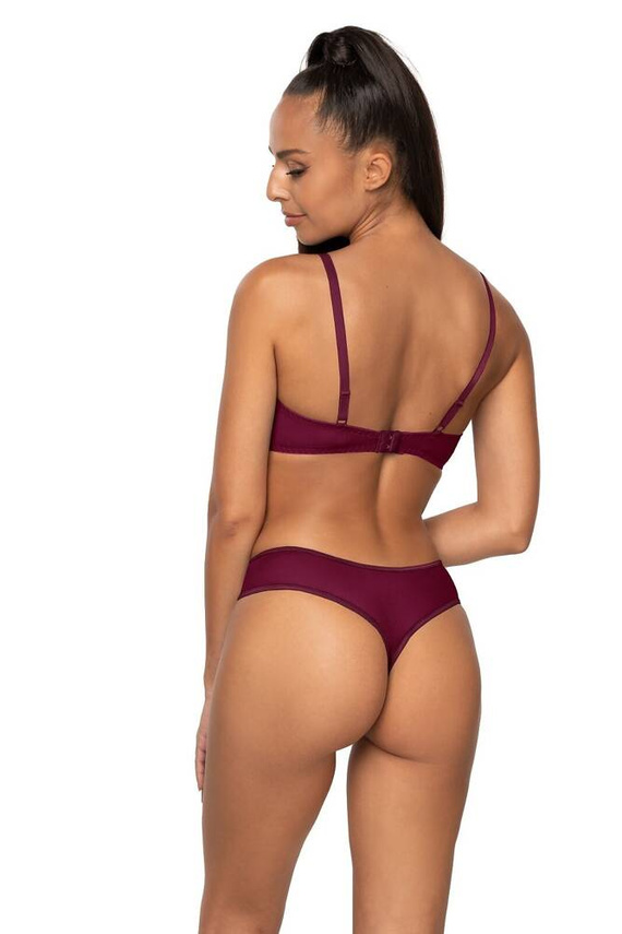 Biustonosz push-up bralette Mat M-3808/11/1 Maureen beżowy fioletowy