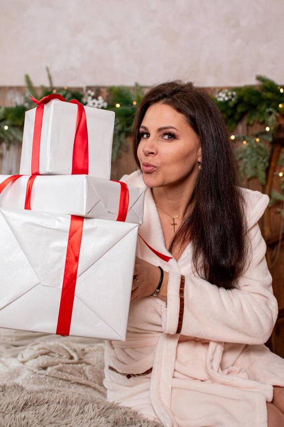 Krótki Szlafrok damski 717 Serena Forex - ecru