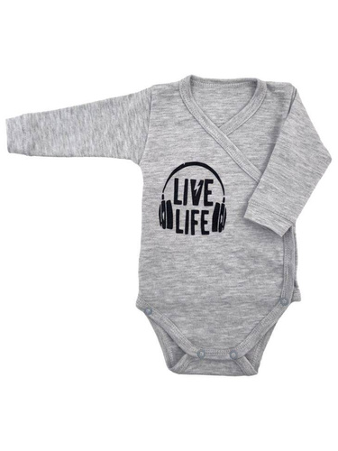 "Music" Body rozpinane z długim rękawem Terjan - szary