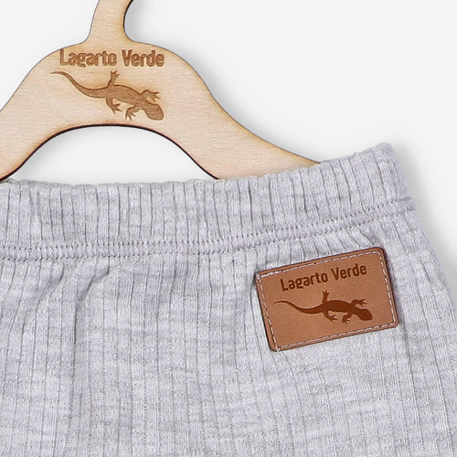 Lagarto Verde Półśpiochy z dzianiny prążkowej - Szary