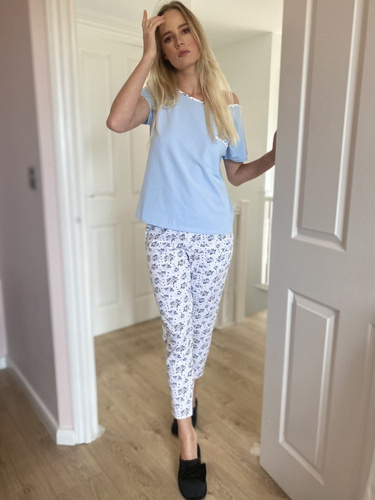 Piżama Damska 434 Maribell Forex - niebieski