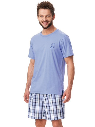  Piżama Męska MNS 455   Key niebieski