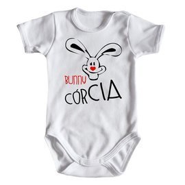 "BUNNY CÓRCIA" body krótki rękaw Moocha biały