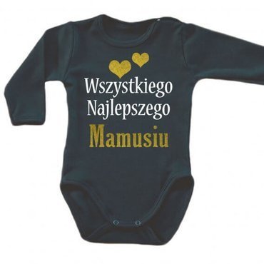 Body długi rękaw "Wszystkiego najlepszego MAMUSIU" Moocha czarny