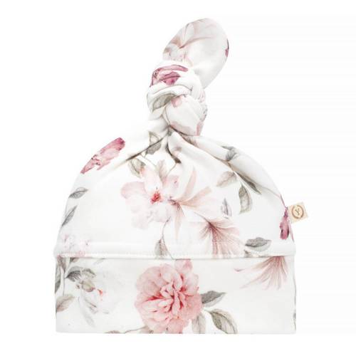 Boho Flowers Pink Czapka z bawełny organicznej Yosoy