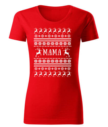 Koszulka damska świateczna "Mama sweterki" Moocha