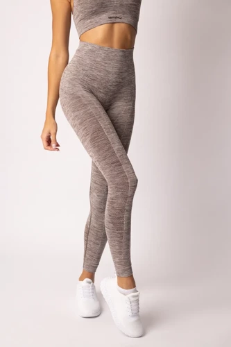 Legginsy damskie Melange Spaio coffee