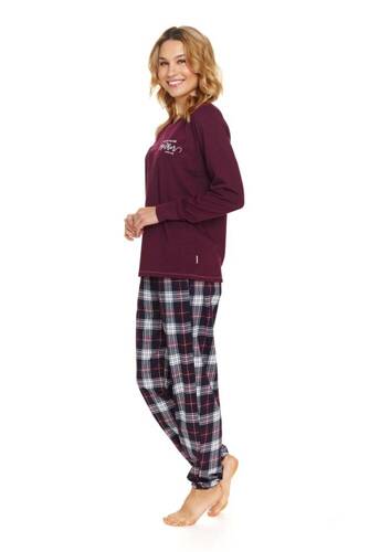 PM.7100 Piżama Damska Doctor Nap - burgundy