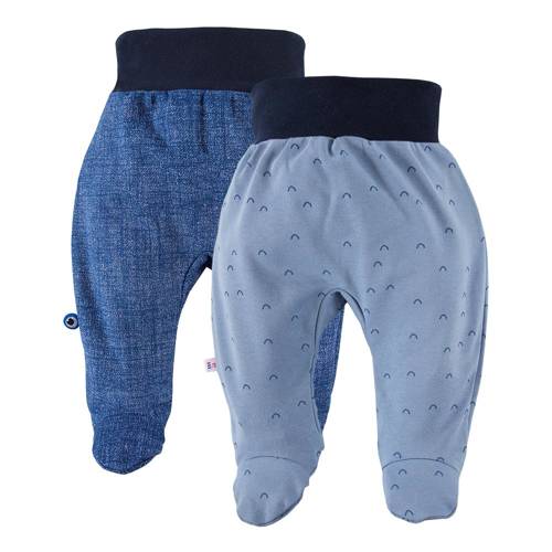 Półśpiochy niemowlęce 2-pak Small & Unique Eevi -jeans niebieski