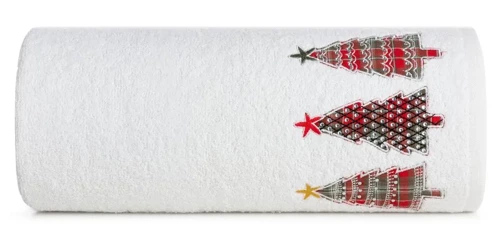 Ręcznik świąteczny choinki Santa 15 Eurofirany biały 