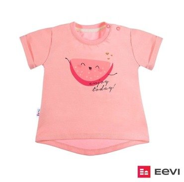 T-shirt dla dziewczynki "SUN" Ewa Klucze - koral
