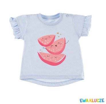T-shirt dla dziewczynki "SUN" Ewa Klucze - niebieski
