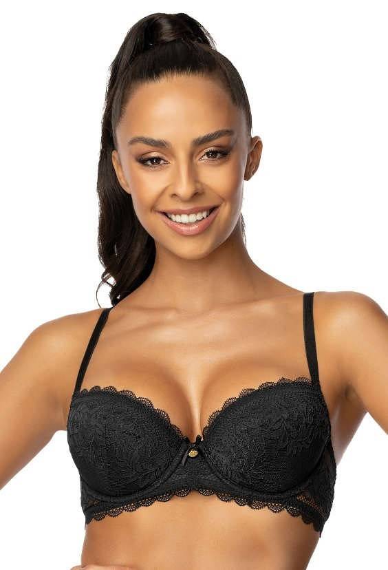  Biustonosz Push-up M-0198/11 Estelle  Mat czarny