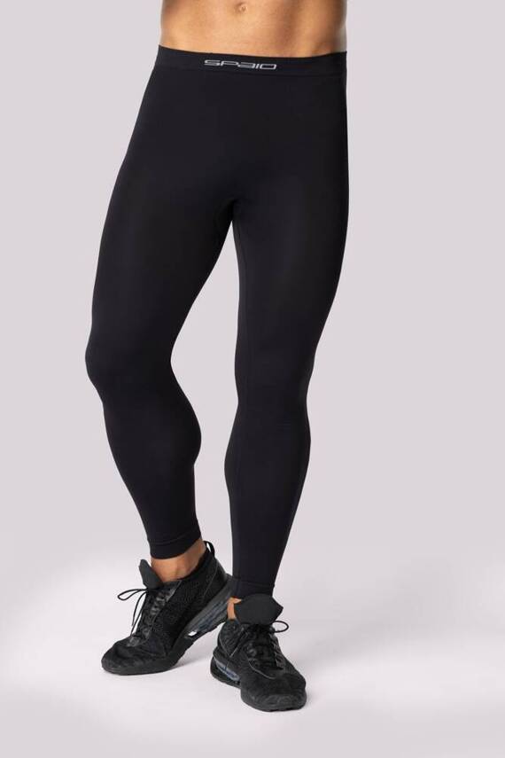 Alpha Legginsy termoaktywne męskie Spaio black 