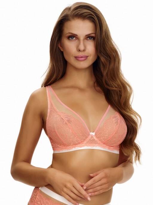 Biustonosz miękki bralette 2450 Lupoline- brzoskwinia