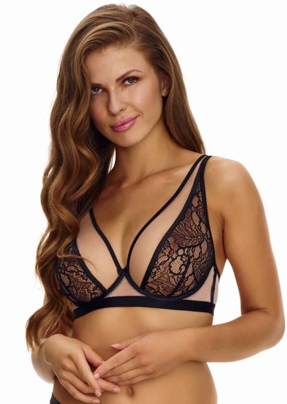 Biustonosz miękki bralette 2457 Lupoline- czarny