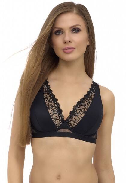 Biustonosz miękki bralette 2503 Lupoline-czarny