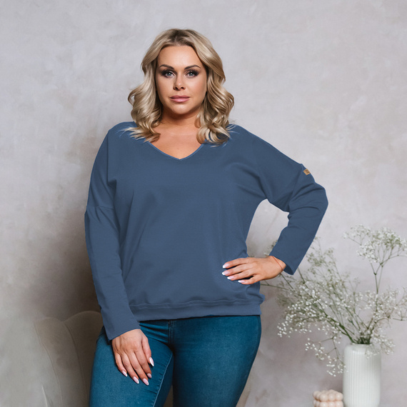 Bluza damska Karina Italian Fashion - jeansowy