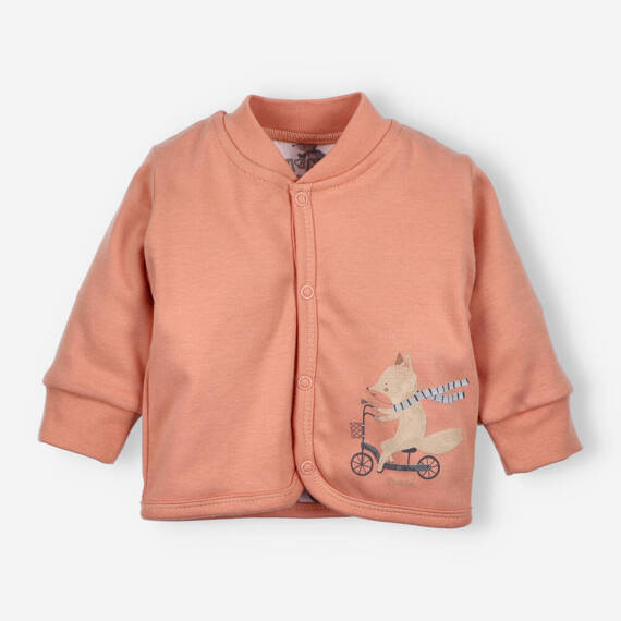 Bluza dresowa z bawełny organicznej Cute Cars Nini pomarańczowy