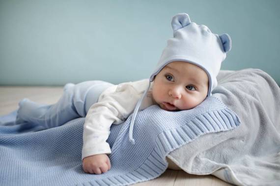 Czapka niemowlęca wiązana Lovely Day Pinokio - niebieski