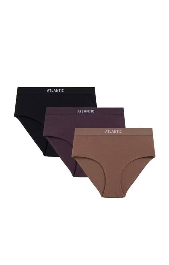 Figi damskie 3CLP-009 Atlantic- 	cappucino-burgund-czarny