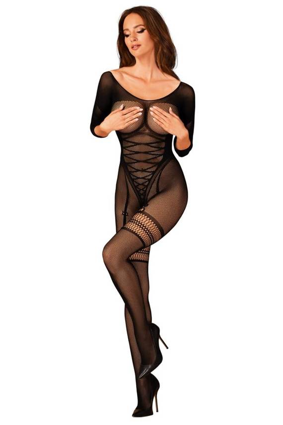 G329 Bodystocking Obsessive - czarny