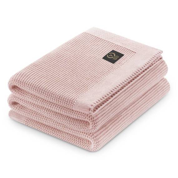 Kocyk Monaco French bambus/bawełna YOSOY - powder pink