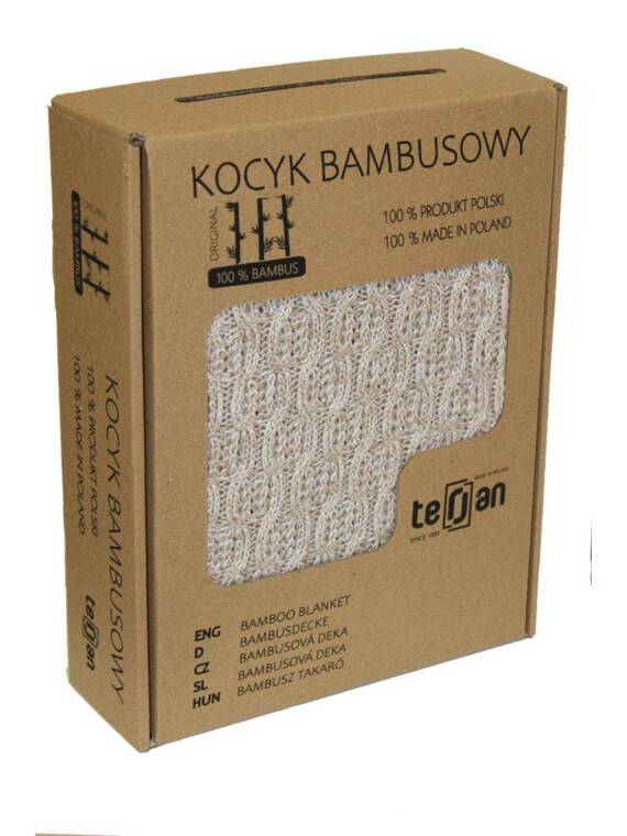 Kocyk bambusowy Squares Terjan - Lark