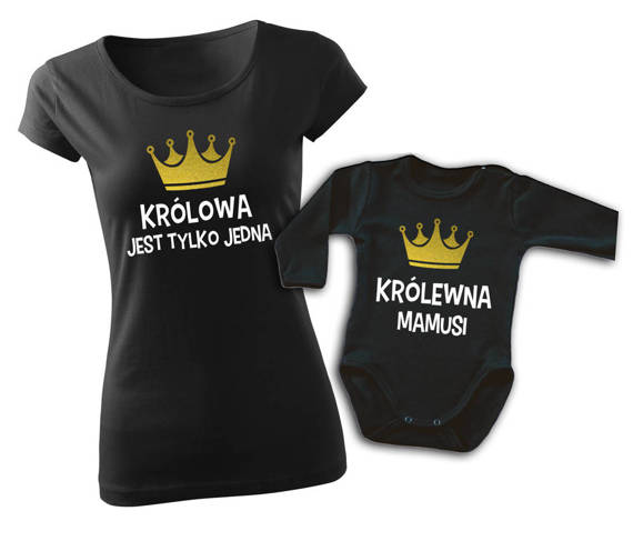 Komplet dla mamy i córki " "DZIEŃ KOBIET" koszulka + body Moocha 