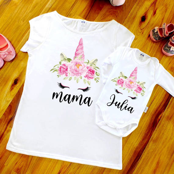 Komplet dla mamy i córki "JEDNOROŻEC" koszulka + body Moocha 